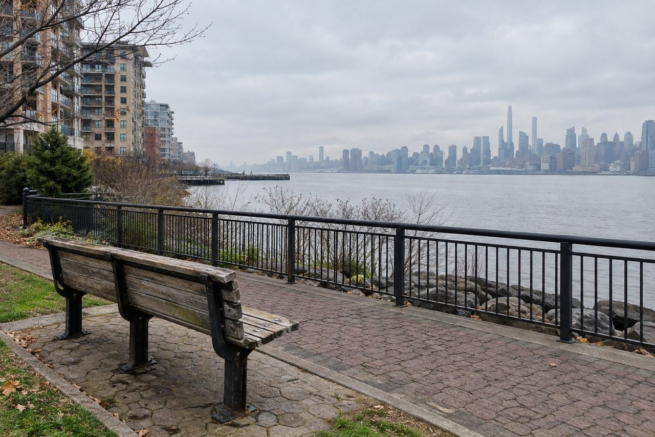 An empty neighborhood park inspired by West New York